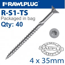 R-TS CHIPBOARD HD SCREW 4.0X35MM X40 PER BAG